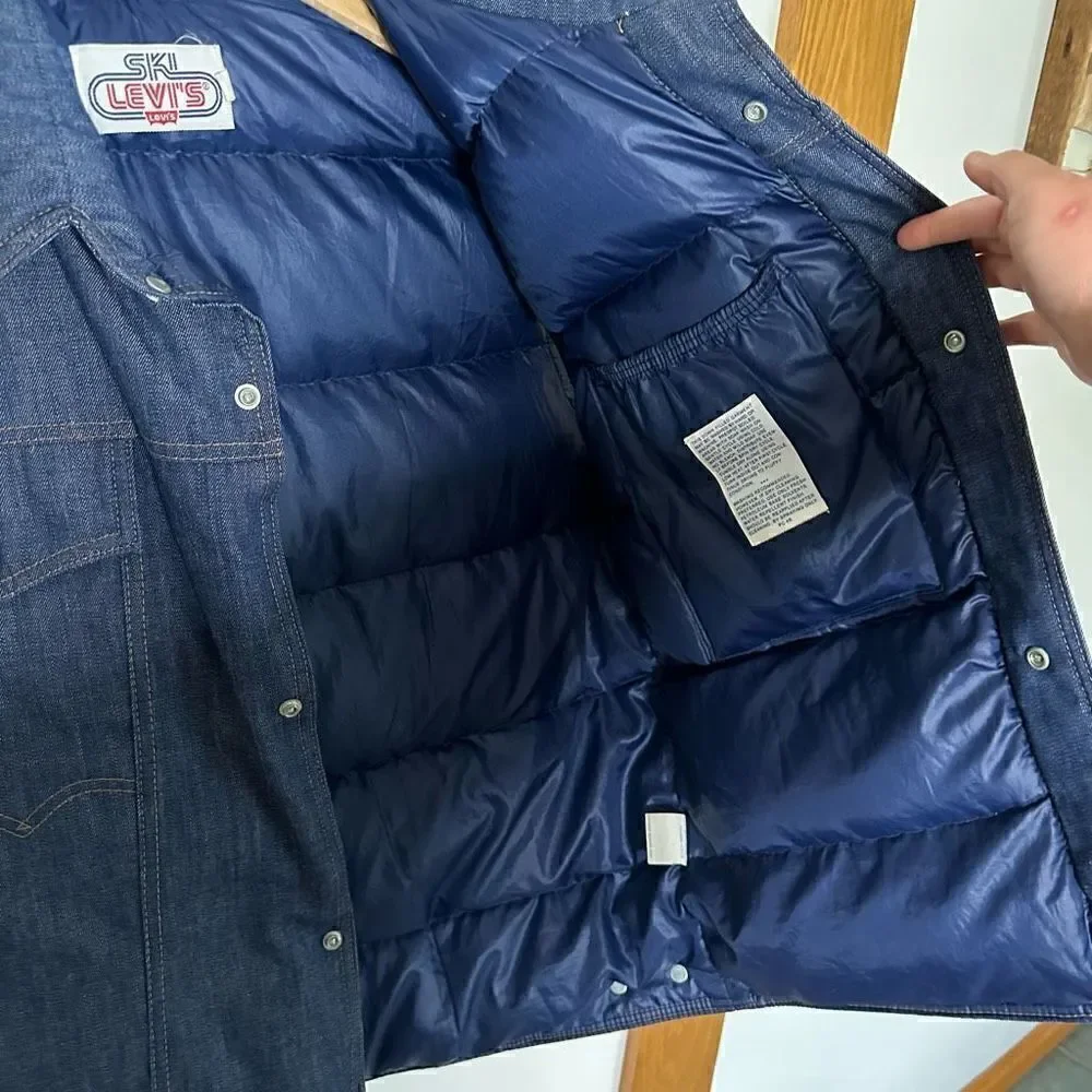Levi’s Ski Levi’s Vintage 1970s Orange Tab Denim Goose Down Filled Zip Closure V